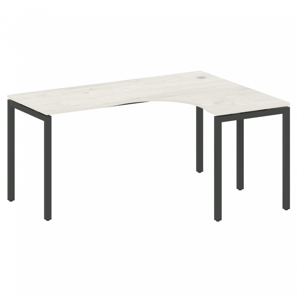 Metal System Quattro Стол криволинейный правый на П-образном м/к 40БП.СА-4 (R) Дуб Наварра/Металл Ан