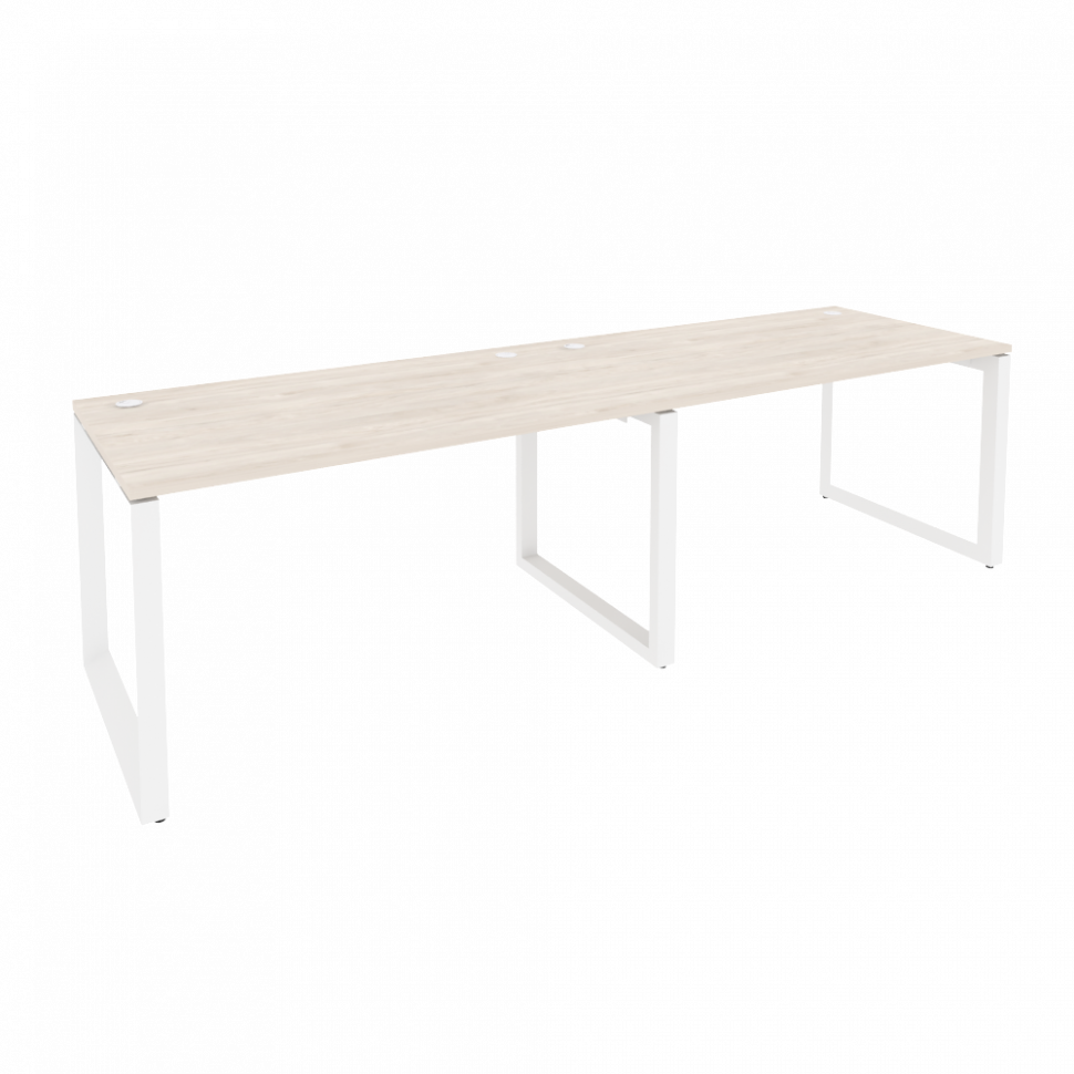 Onix Рабочая станция на О-образном м/к O.MO-RS-2.3.8 Денвер Светлый/Металл Белый 2760*800*750