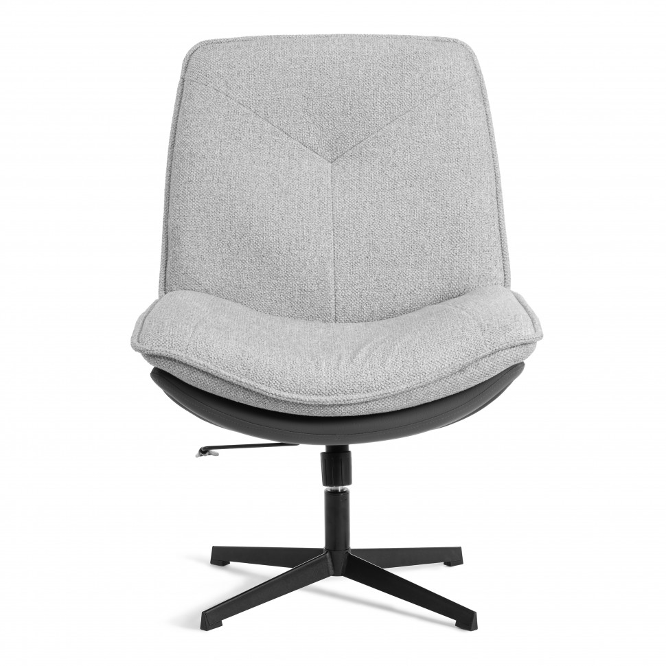 Кресло лаунж Cosmo велюр/букле/экокожа, VT shape silver/графит