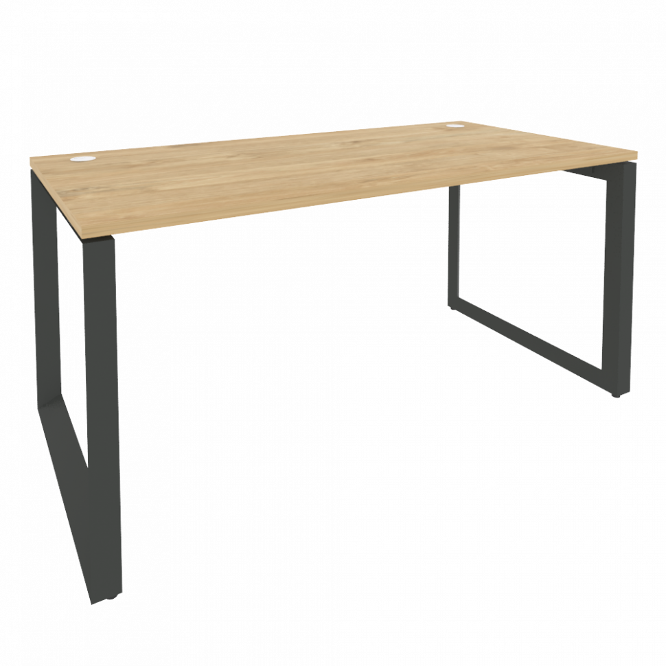 Onix Стол рабочий на О-образном м/к O.MO-SP-4.8 Тиквуд Светлый/Металл Антрацит 1580*800*750 Onix Стол рабочий на О-образном м/к O.MO-SP-4.8 Тиквуд Светлый/Металл Антрацит 1580*800*750