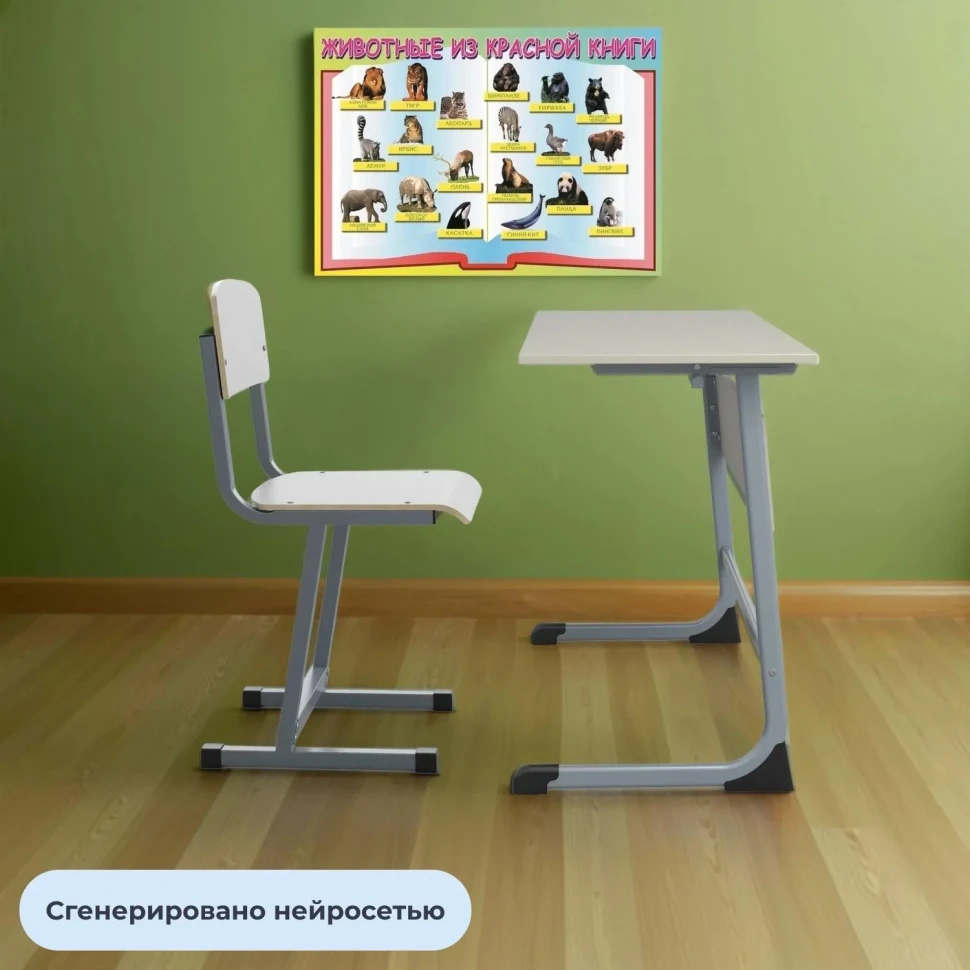 Стул ученический MET_Комус Мебель 6р.г. белый/серый НОВ
