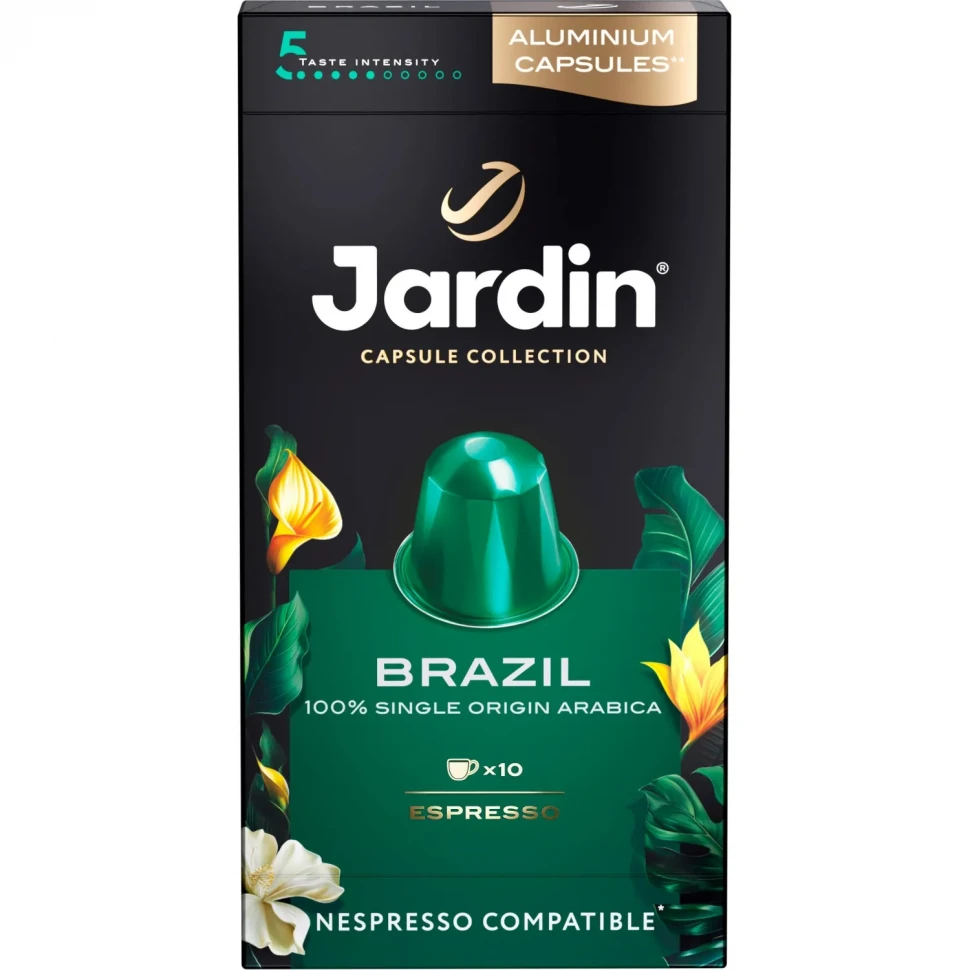 Кофе в капсулах молотый Jardin Бразил, 5гx10кап Кофе в капсулах молотый Jardin Бразил, 5гx10кап