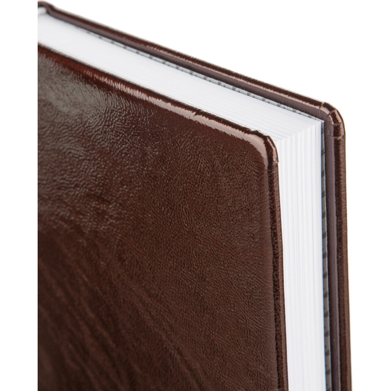 Ежедневник недатированный Attache Selection Gloss, А5,160л., корич,нат.кожа