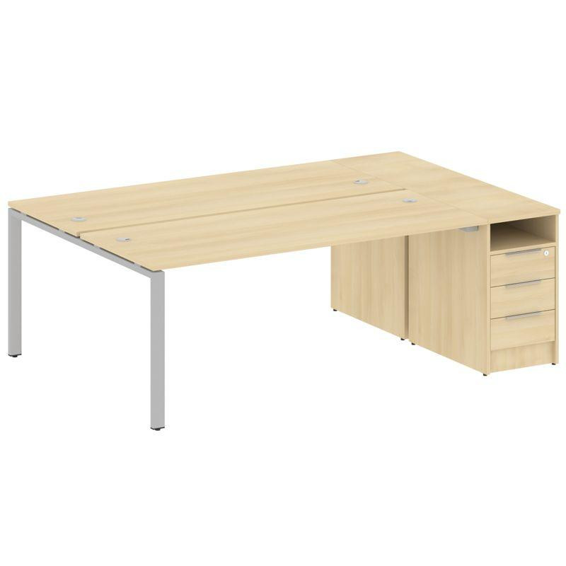 Metal System Рабочая станция с тумбой на П-образном м/к БП.РС-СТП-2.5 Акация Лорка/Металл Серый 2212 Metal System Рабочая станция с тумбой на П-образном м/к БП.РС-СТП-2.5 Акация Лорка/Металл Серый 2212