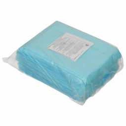 Простыни одноразовые ГЕКСА нестерильные, комплект 10 шт., 70х200 см, спанбонд ламинированный 40 г/м2, голубые