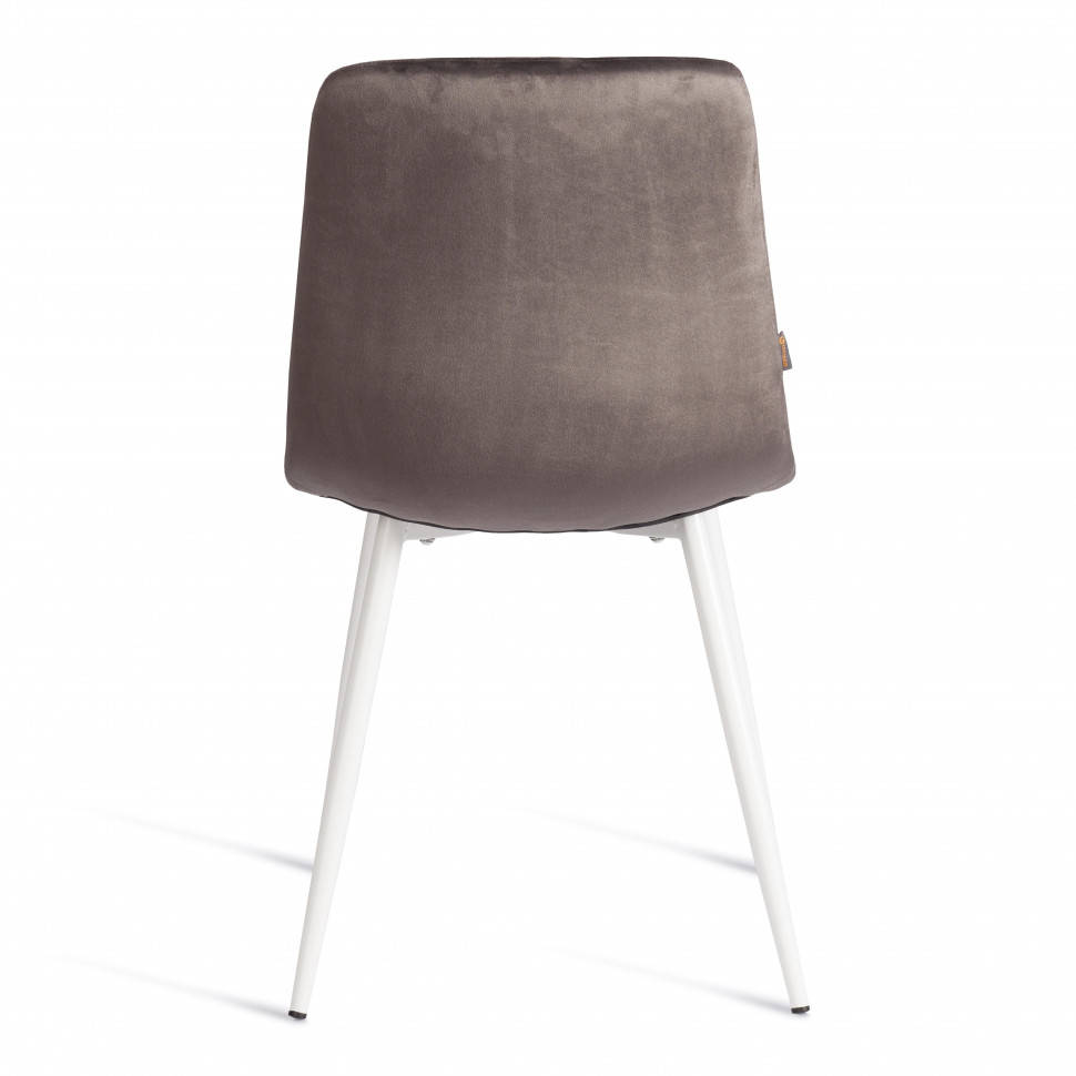Стул CHILLY (mod. JSC-220) Велюр/металл , 44,5х52,5х88 см, Dark grey (темно-серый) HLR24 / белый