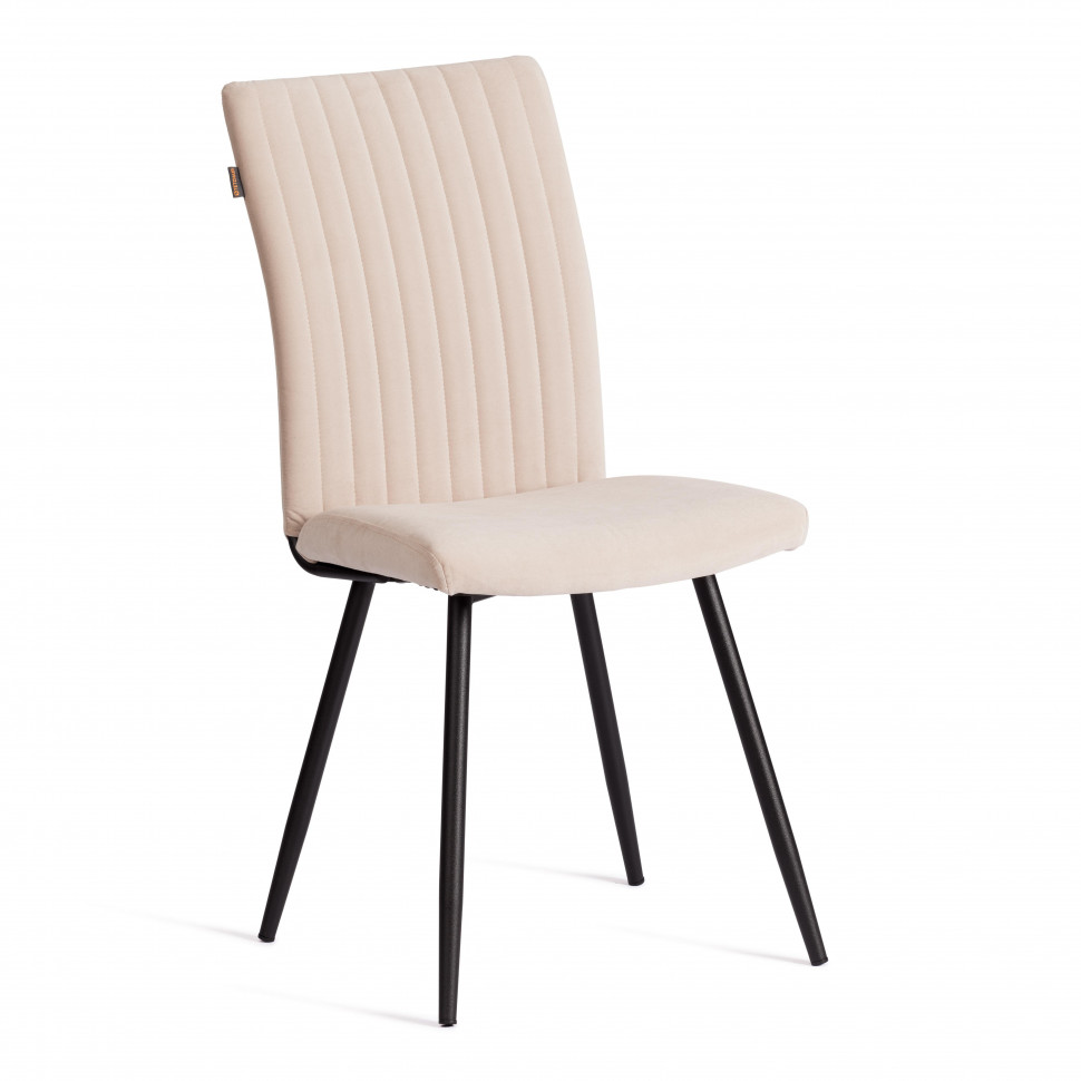 Стул обеденный Monte Carlo  (2 шт. в упаковке) TREND, велюр, бежевый/черный, 7, 49х51х93 см