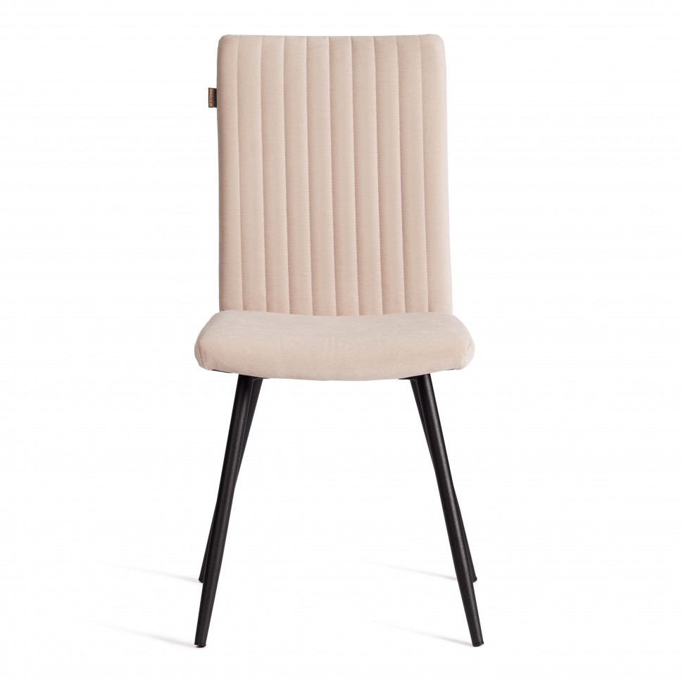 Стул обеденный Monte Carlo  (2 шт. в упаковке) TREND, велюр, бежевый/черный, 7, 49х51х93 см