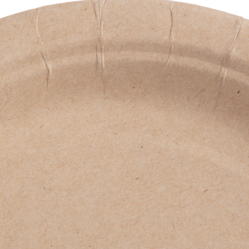 Тарелка одноразовая из бумаги цв. Крафт д 180 мм, 50шт/уп