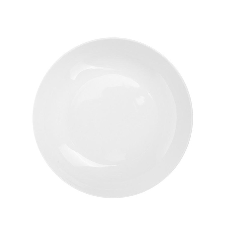 Тарелка Collage глубокая без бортов, фарфоровая, белая, d=20см, (фк690)