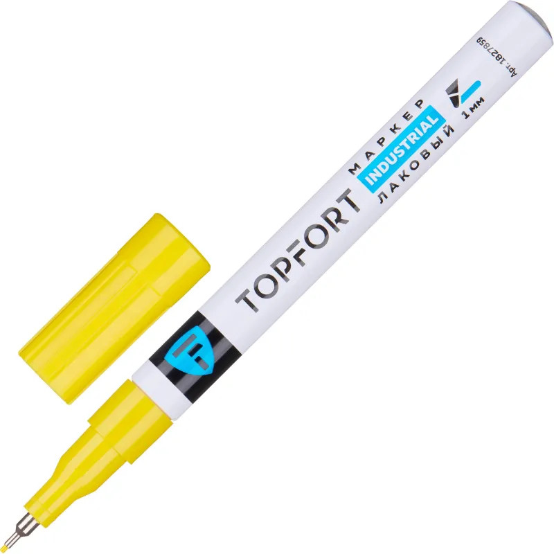 Маркер лаковый Topfort Industrial 1 мм желтый