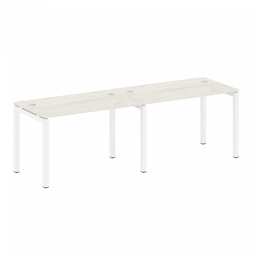 Metal System Quattro Рабочая станция на 2 места на П-образном м/к 50БП.СМ-2.2 Дуб Наварра/Металл Бел