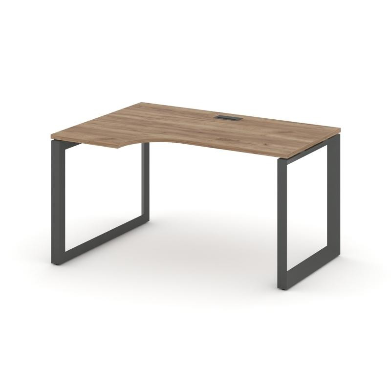 Style Project Стол рабочий эргономичный SN-59O.SPA-022(L) Дуб Табак/Металл Антрацит/Черный Заглушка