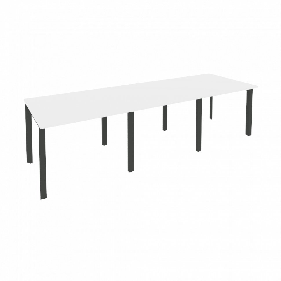 Onix Стол переговорный O.MP-PRG-3.1 Белый Бриллиант/Металл Антрацит 2940*980*750 Onix Стол переговорный O.MP-PRG-3.1 Белый Бриллиант/Металл Антрацит 2940*980*750