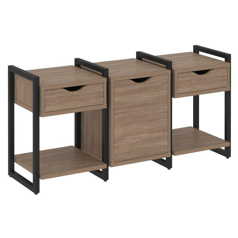 Loft Тумба на регулируемых опорах VR.L-TN-6.O Дуб Аризона/Металл Черный 1440*460*719 Loft Тумба на регулируемых опорах VR.L-TN-6.O Дуб Аризона/Металл Черный 1440*460*719