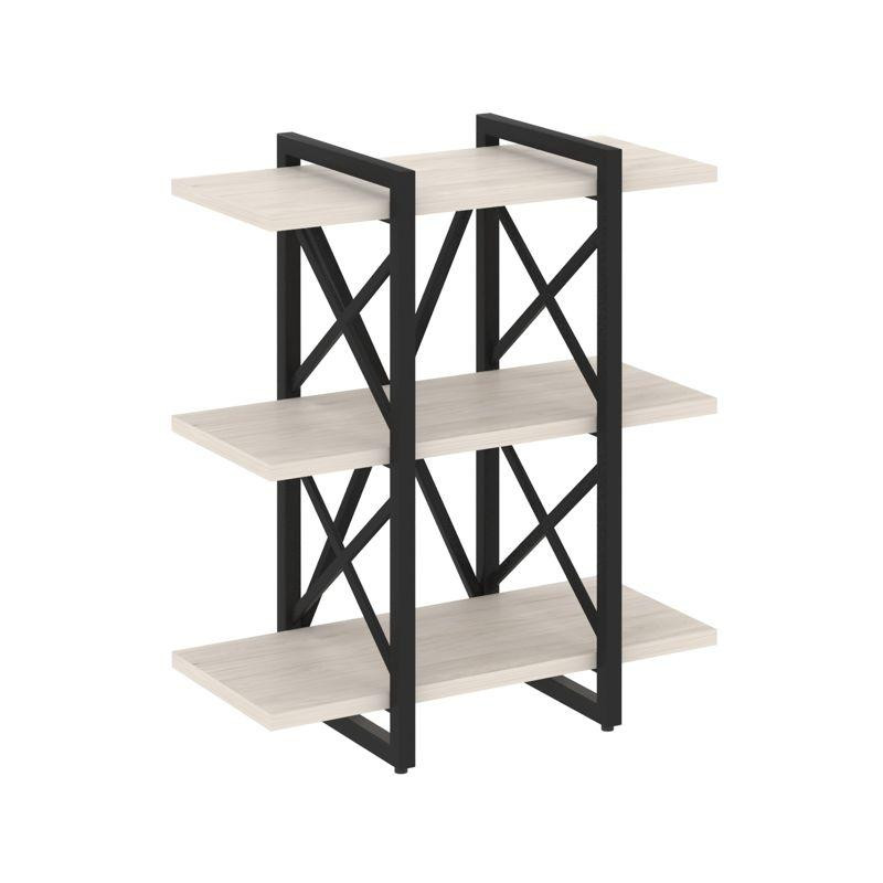 Loft Стеллаж на рег. опорах-3 полки VR.L-MST.O-3.4V Денвер Светлый/Металл Черный 800*400*910