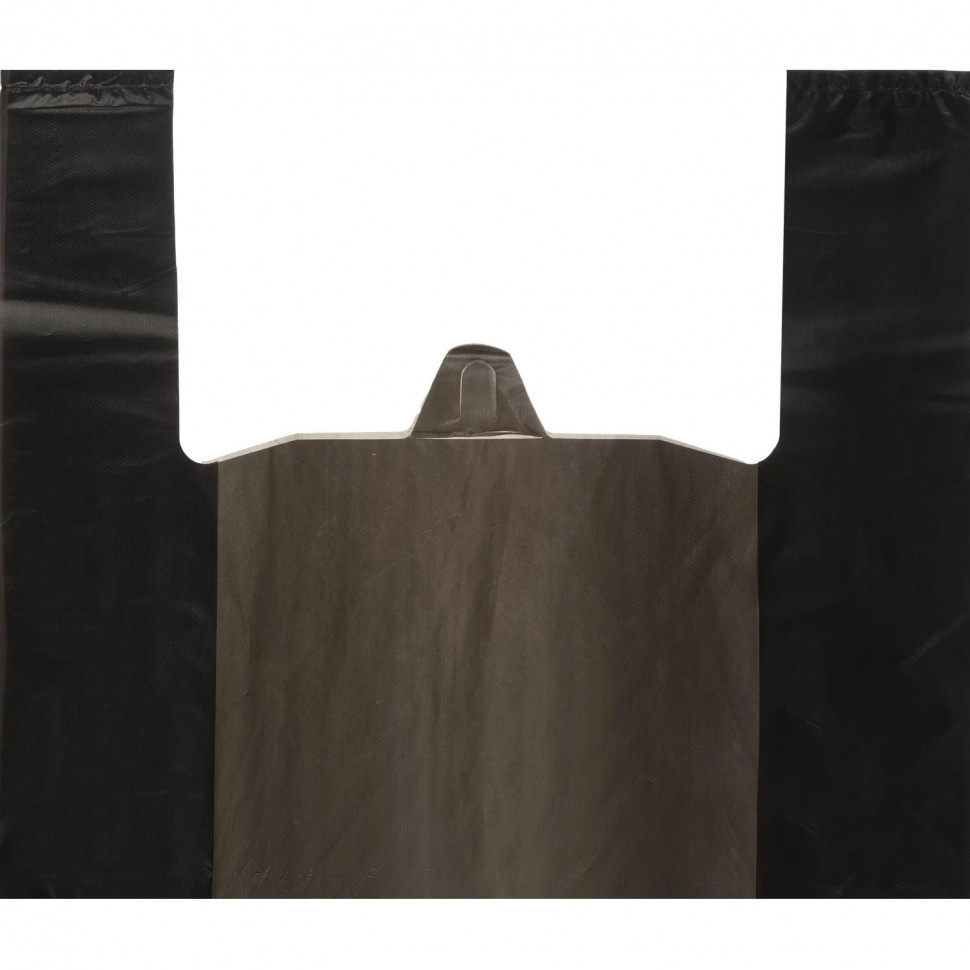 Пакет-майка ПНД 40+18x70 см, черный, усиленный, 30 мкм, 100 шт./уп. Пакет-майка ПНД 40+18x70 см, черный, усиленный, 30 мкм, 100 шт./уп.