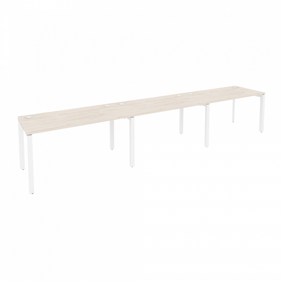 Onix Рабочая станция на П-образном м/к O.MP-RS-3.3.7 Денвер Светлый/Металл Белый 4140*720*750
