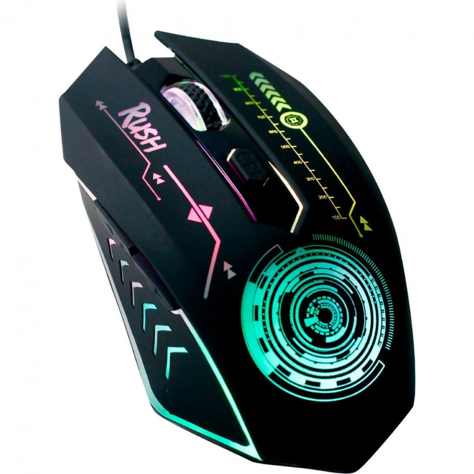 Мышь компьютерная Smartbuy RUSH Mission проводная черная (SBM-727G-K)/40