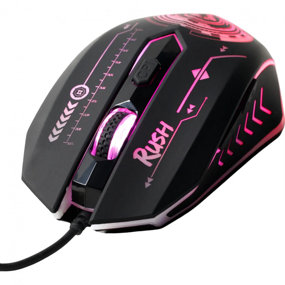 Мышь компьютерная Smartbuy RUSH Mission проводная черная (SBM-727G-K)/40