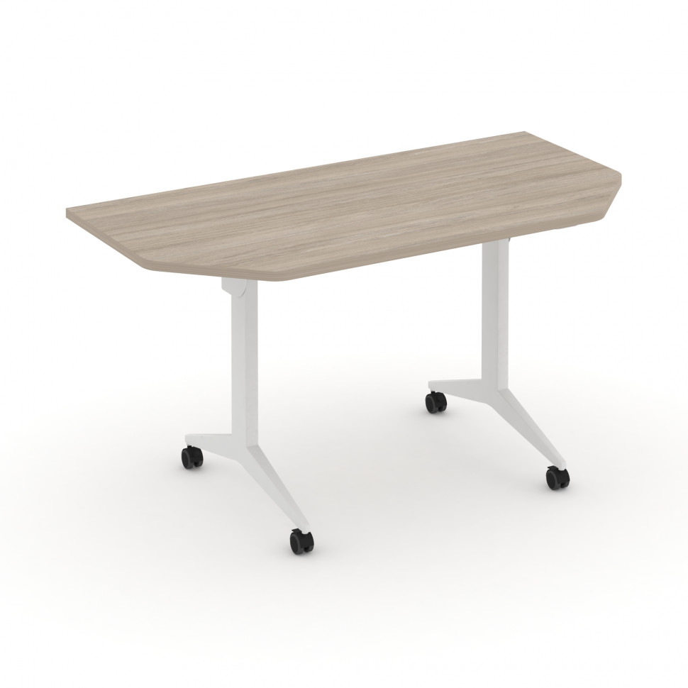 X-Pull Стол складной мобильный X.M-7.T1 Дуб Аттик/Металл Белый 1440*720*753