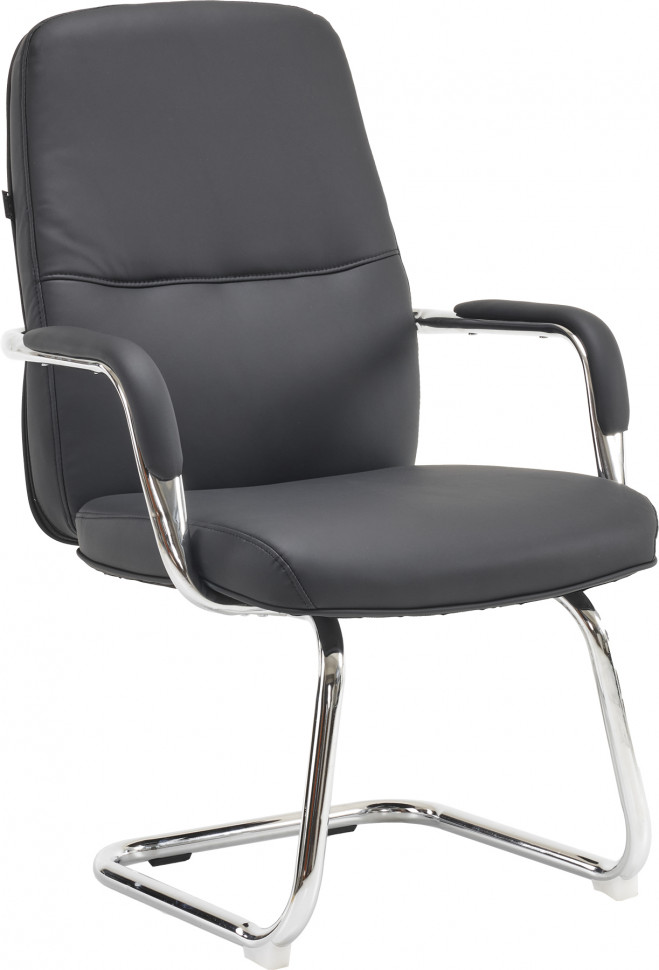 Кресло для посетителей Everprof Vesta (Веста) CF Экокожа Черный