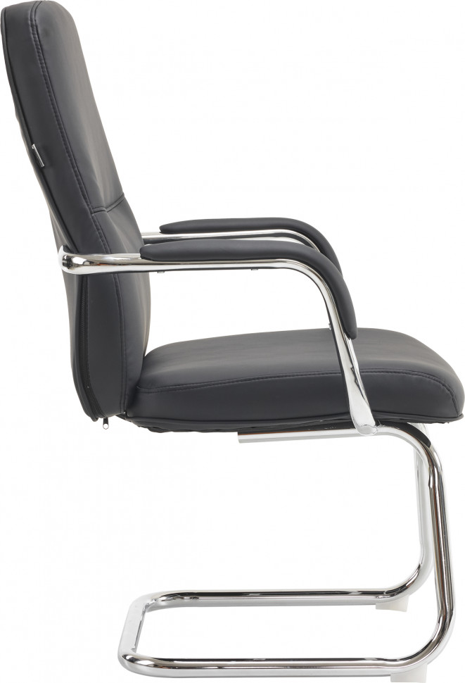 Кресло для посетителей Everprof Vesta (Веста) CF Экокожа Черный