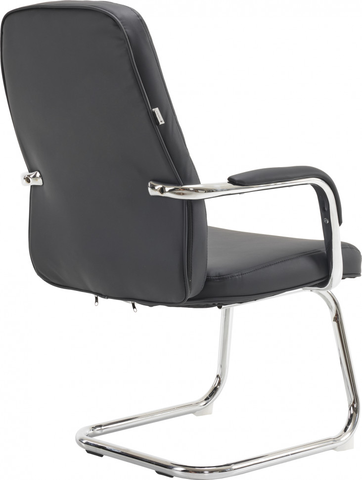 Кресло для посетителей Everprof Vesta (Веста) CF Экокожа Черный