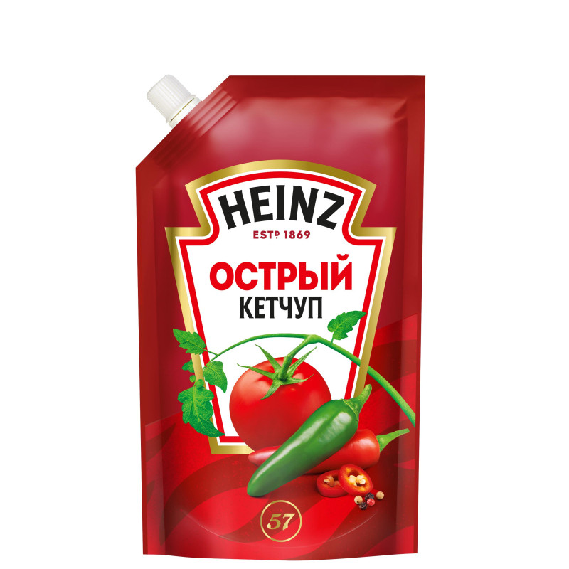 Кетчуп Heinz Острый дой-пак, 320г