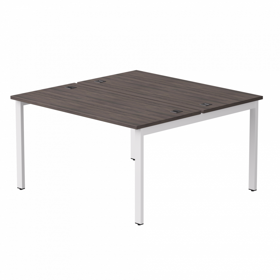 Бенч-система на 2 места Everprof EVO (ЭВО) на металлокаркасе 1380х670(1370)x755 Дуб Пасадена/Белый