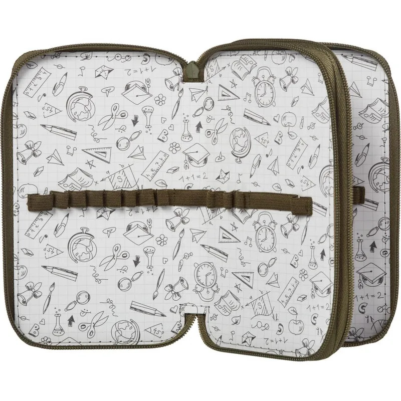 Пенал Комус Класс Military 2 отд., ламинат, софт тач, 190x110 мм, ПКК 11-6