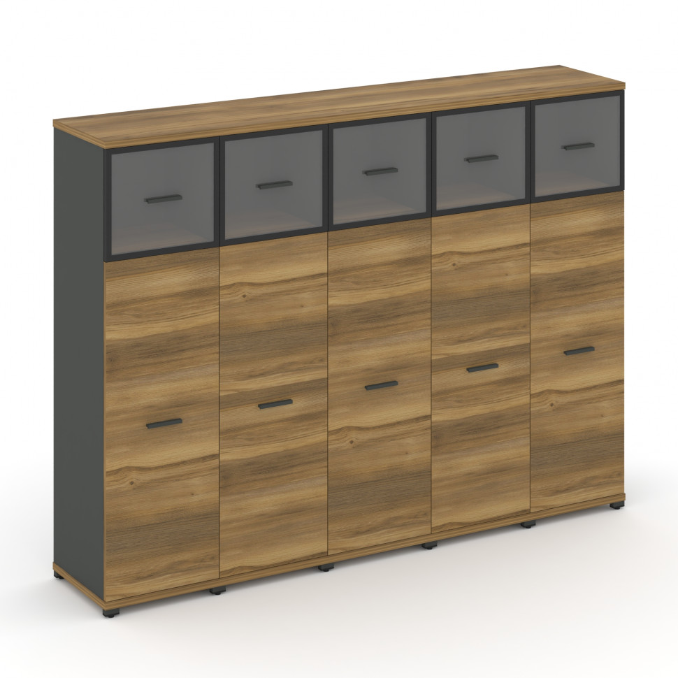 Concept Шкаф 5 узких секций, 4 ниши CN.STU-454 RPB A Сандал Янтарный/Антрацит/Металл Антрацит/Прозра Concept Шкаф 5 узких секций, 4 ниши CN.STU-454 RPB A Сандал Янтарный/Антрацит/Металл Антрацит/Прозра