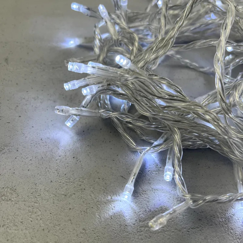 Гирлянда светодиодная Нить 10м Т-Бел. с Мерцанием Белого Диода 220В,100 LED