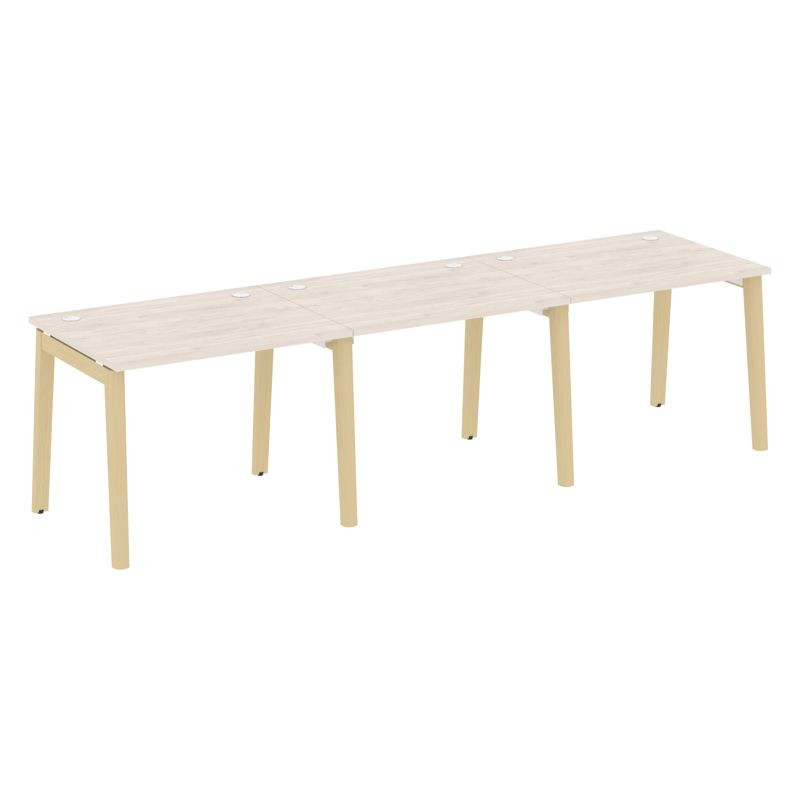 Onix Wood Рабочая станция OW.RS-3.1.8 Денвер Светлый/Дуб Светлый/Металл Белый 2940*800*750