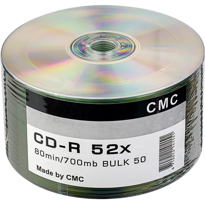 Носители информации CMC CD-R 80 52x Bulk/50 Носители информации CMC CD-R 80 52x Bulk/50