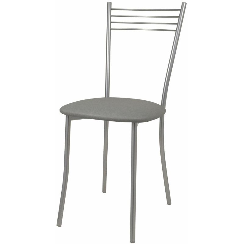 Стул для столовых 0MX_GL ХЛОЯ эмаль серебро, к/з стандарт 291 светло-серый