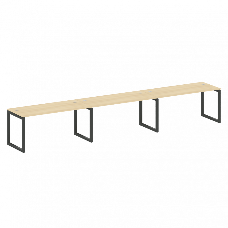 Metal System Quattro Рабочая станция на 3 места на О-образном м/к 50БО.СМ-3.4 Акация Лорка/Металл Ан