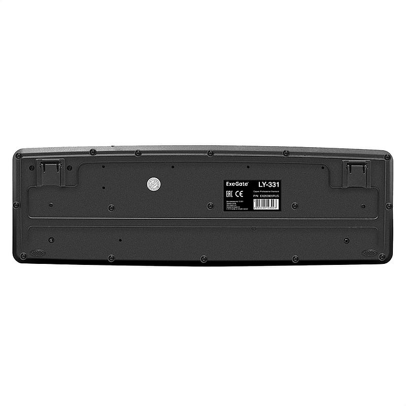 Клавиатура ExeGate LY-331 USB, 104кл., 1,5м, черная (EX279937RUS) (20шт/уп)