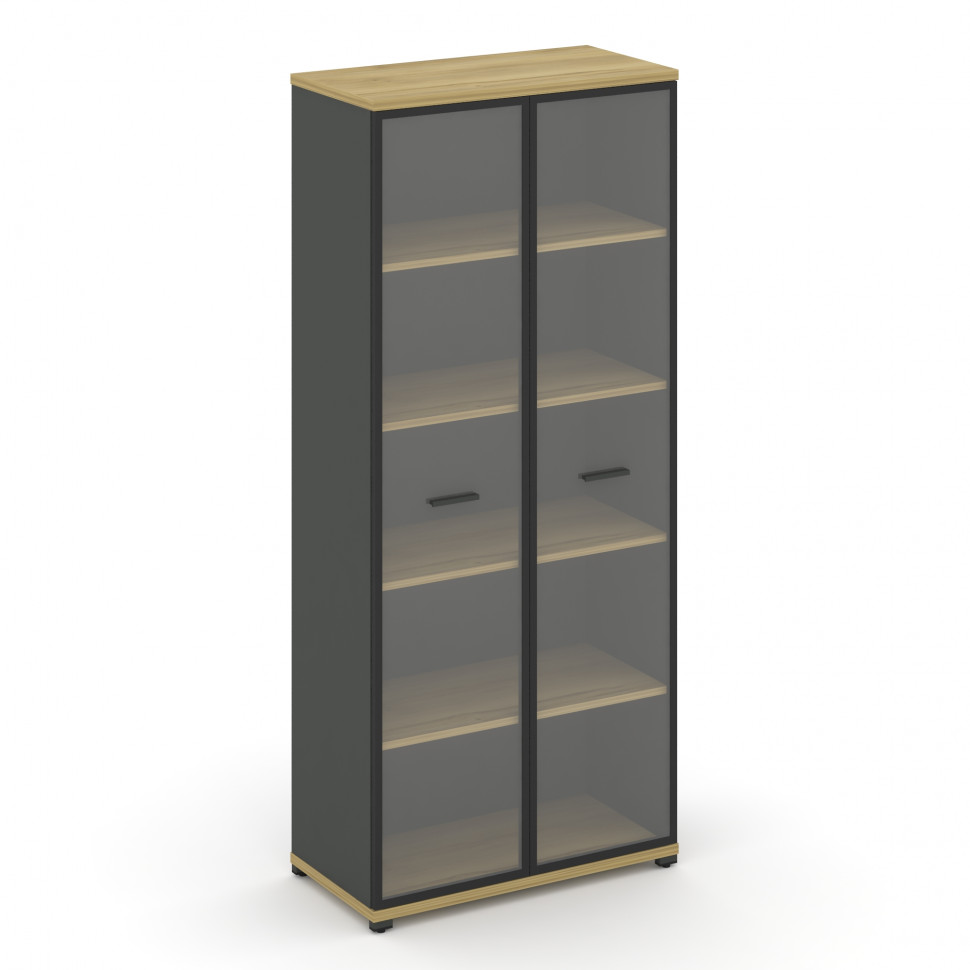 Concept Шкаф 1 широкая секция, 5 ниш CN.STS-518 RPB A Дуб Винченцо/Антрацит/Металл Антрацит/Прозрачн