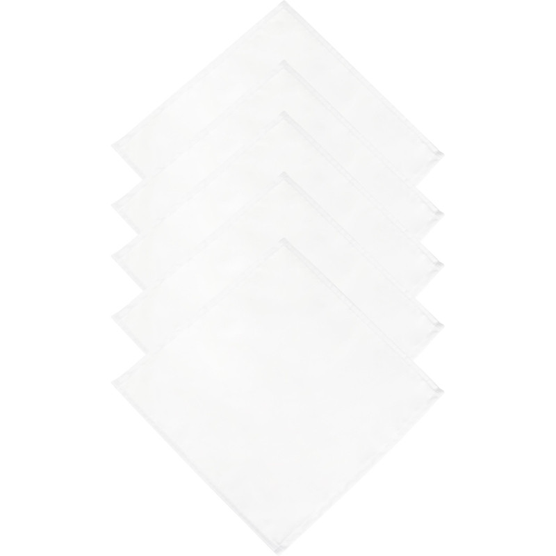 Салфетка Luscan 35х35см (88%ПЭ, 12%хлопок) рис.2, белый, 5 шт/уп