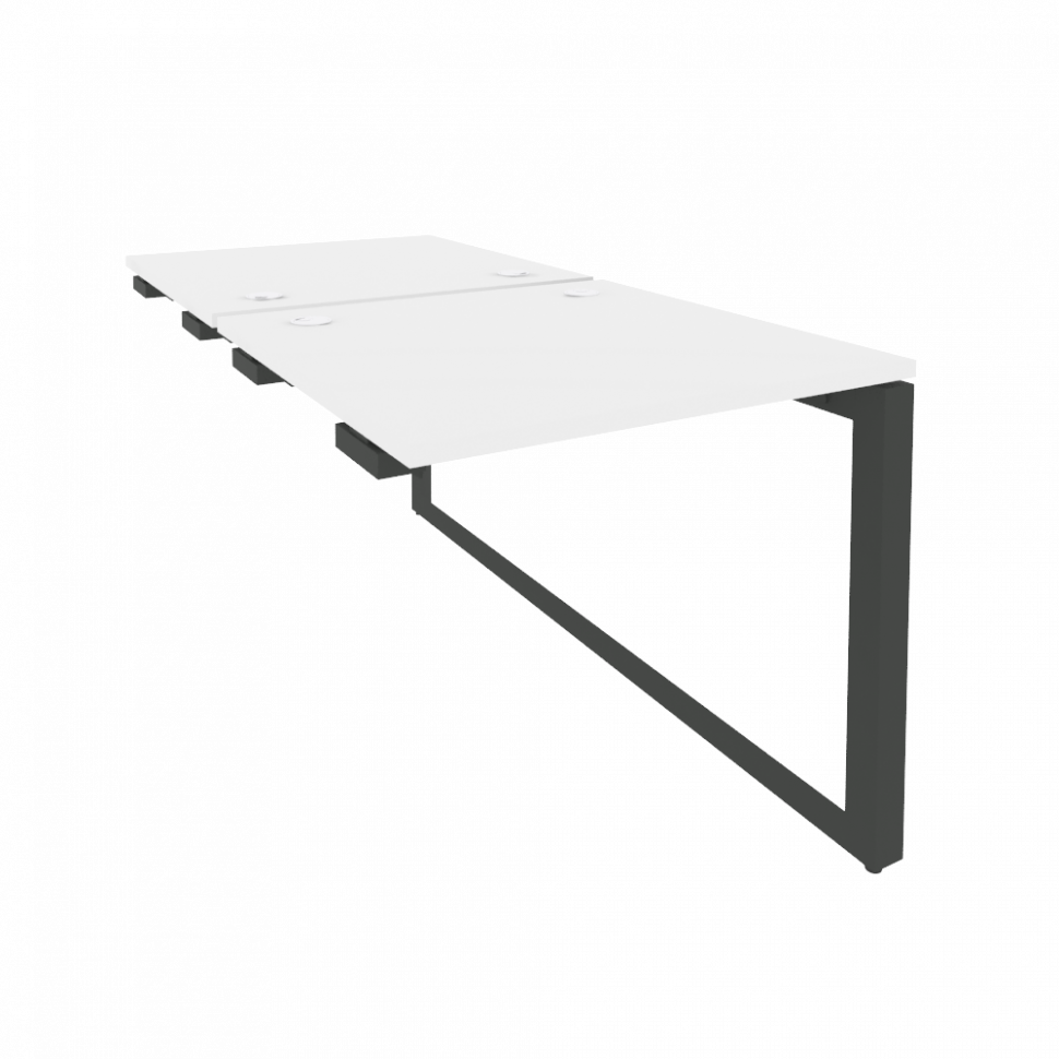 Onix Стол-приставка двойной на О-образном м/к к опорым элем. O.MO-D.SPR-0.8 Белый Бриллиант/Металл А Onix Стол-приставка двойной на О-образном м/к к опорым элем. O.MO-D.SPR-0.8 Белый Бриллиант/Металл А