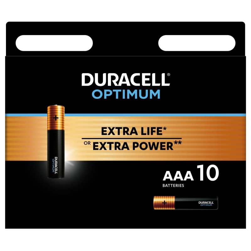 Батарейка DURACELL Optimum ААA/LR03-10BL уп/10шт