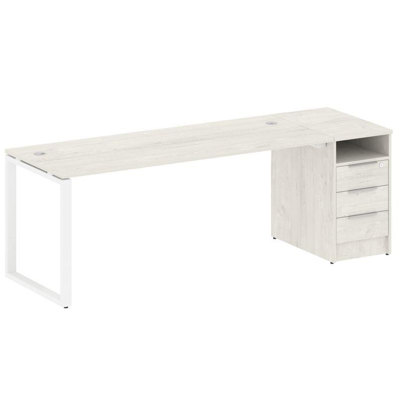 Metal System Рабочая станция с тумбой на О-образном м/к БО.РС-СТП-1.5 Дуб Наварра/Металл Белый 2212* Metal System Рабочая станция с тумбой на О-образном м/к БО.РС-СТП-1.5 Дуб Наварра/Металл Белый 2212*