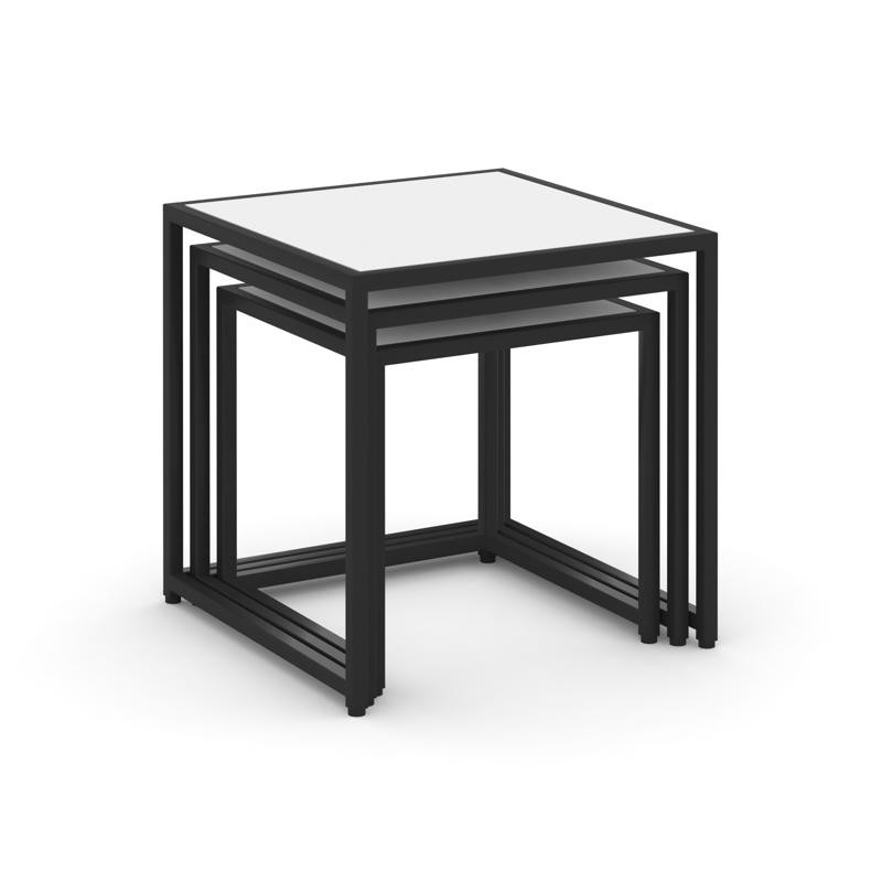 Loft Стол журнальный VR.L-SJK-45 Белый Бриллиант/Металл Черный 450*450*450 Loft Стол журнальный VR.L-SJK-45 Белый Бриллиант/Металл Черный 450*450*450