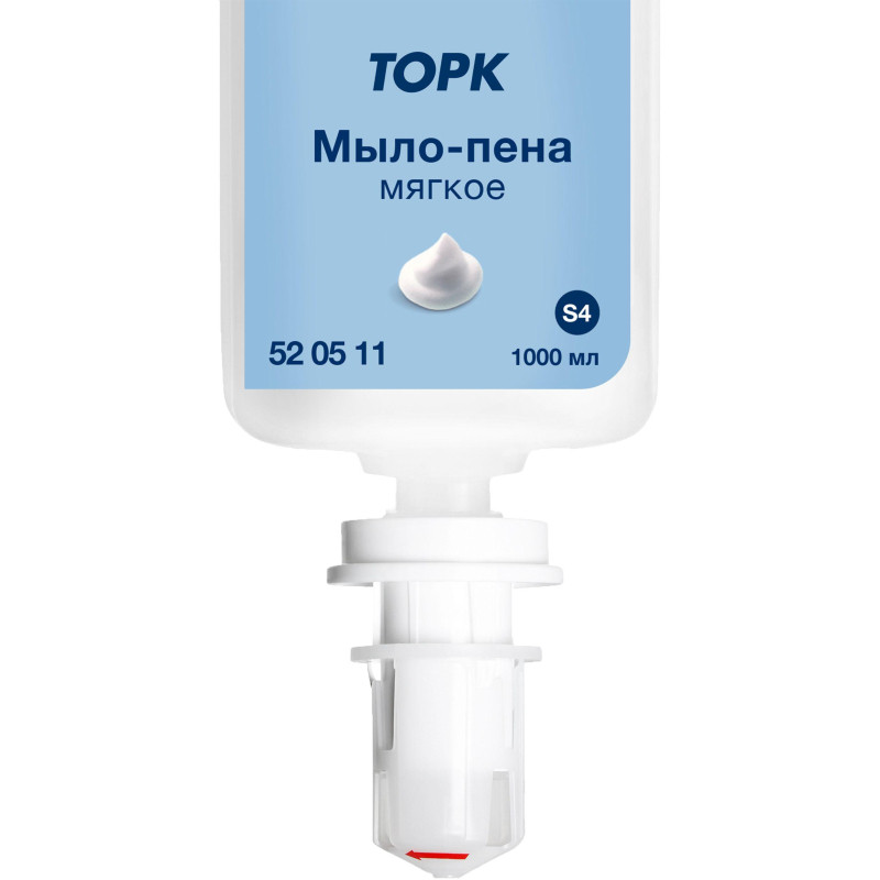 Картридж с жидким мылом Торк S4 1л пенное мягкое прозр.520511 для арт.33068