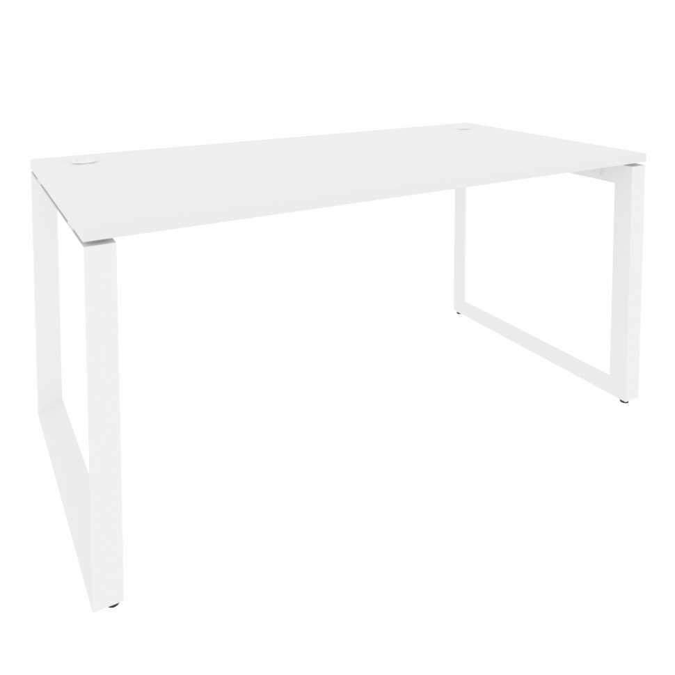 Onix Стол рабочий на О-образном м/к O.MO-SP-4.8 Белый Бриллиант/Металл Белый 1580*800*750 Onix Стол рабочий на О-образном м/к O.MO-SP-4.8 Белый Бриллиант/Металл Белый 1580*800*750