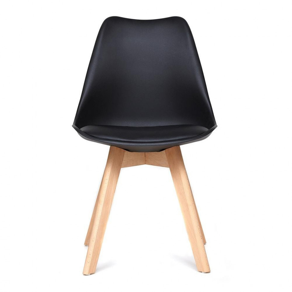 Стул TULIP (mod. 73) / 1 шт. в упаковке дерево/пластик/ПУ, 48.5*52.5*83cм, черный