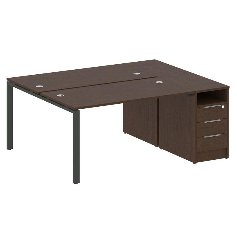 Metal System Рабочая станция с тумбой на П-образном м/к БП.РС-СТП-2.3 Венге Цаво/Металл Антрацит 181 Metal System Рабочая станция с тумбой на П-образном м/к БП.РС-СТП-2.3 Венге Цаво/Металл Антрацит 181