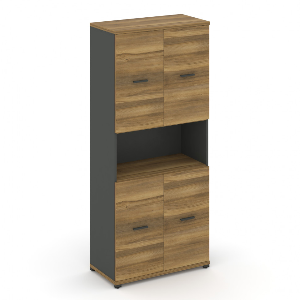 Concept Шкаф 1 широкая секция, 5 ниш CN.STS.E-513 A Сандал Янтарный/Антрацит/Металл Антрацит 836*420