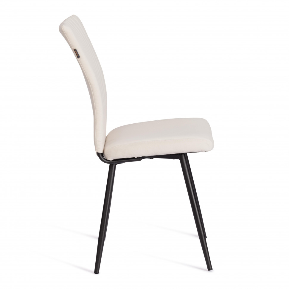 Стул обеденный Monte Carlo  (2 шт. в упаковке) TREND, велюр, молочный/черный, 4, 49х51х93 см